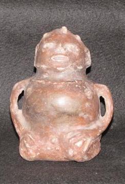 ITEM B-01: Mississippian Seated Human Effigy Vessel